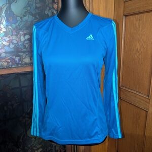 Adidas Blue Long Sleeve Shirt
